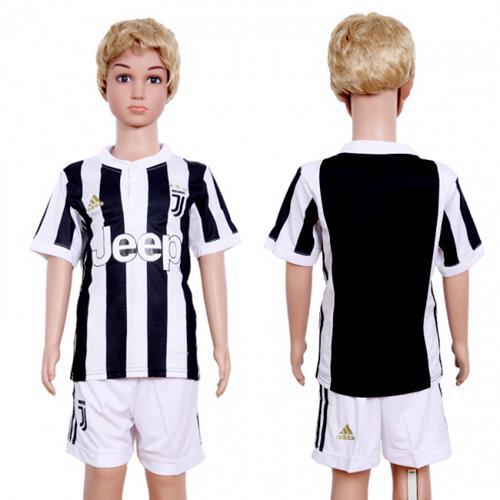 Juventus Blank Home Kid Soccer Club Jersey